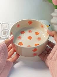 Summer Peachy  Floral Bowl