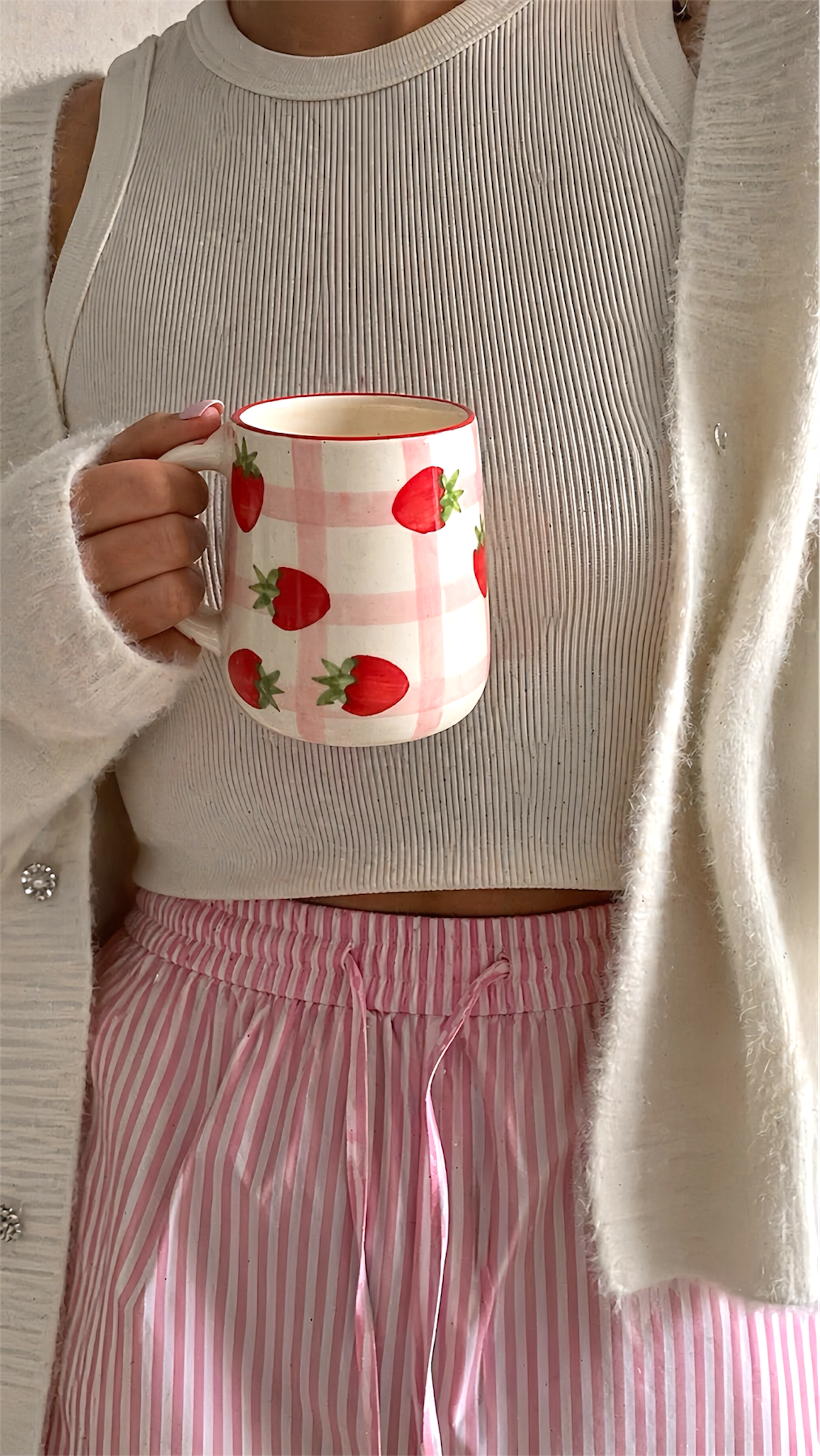 Strawberry Check Mug