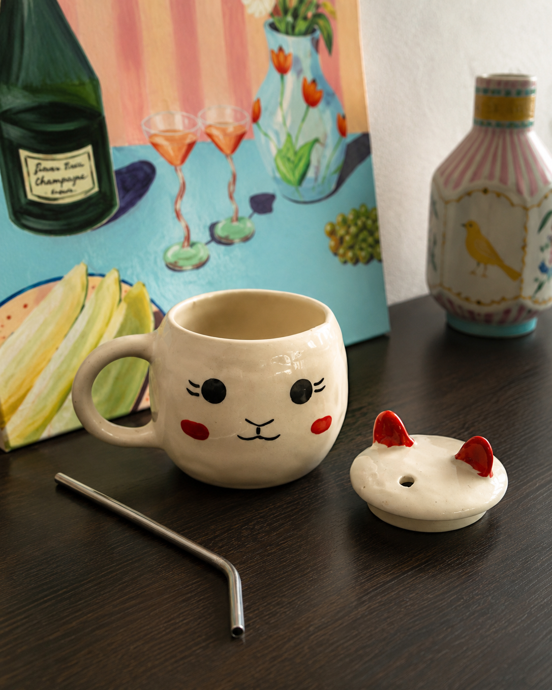 Honey Bunny Ceramic Sipper