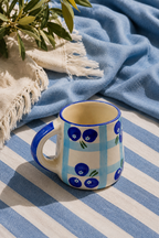 Blueberry Checkered coffee Mug