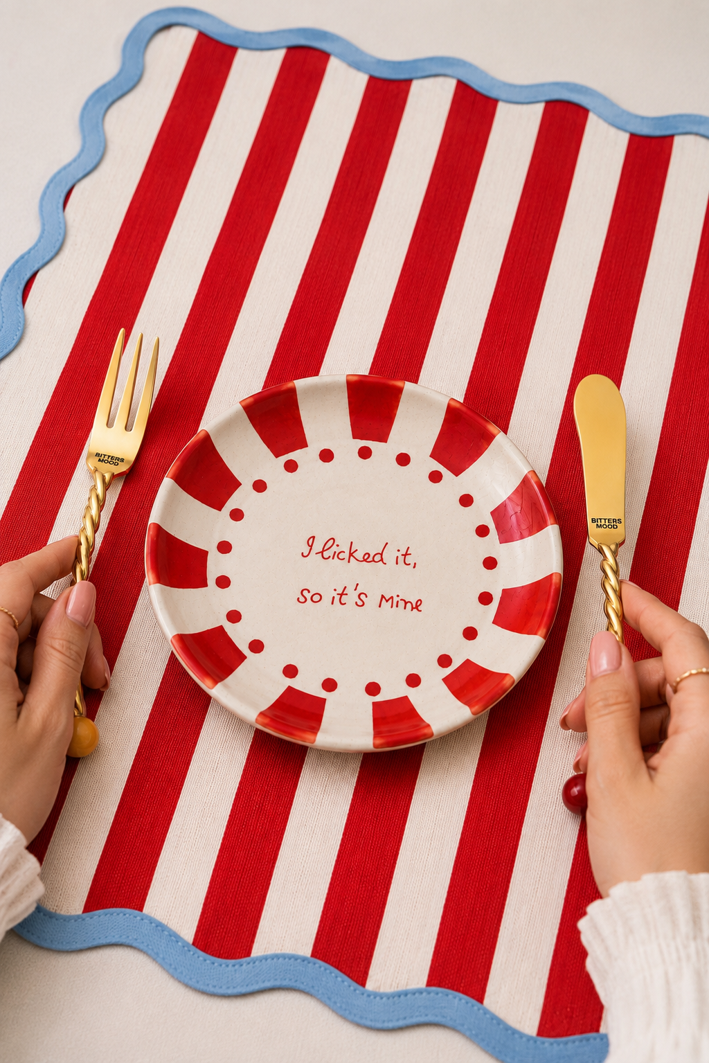 I licked it so it’s mine Plate