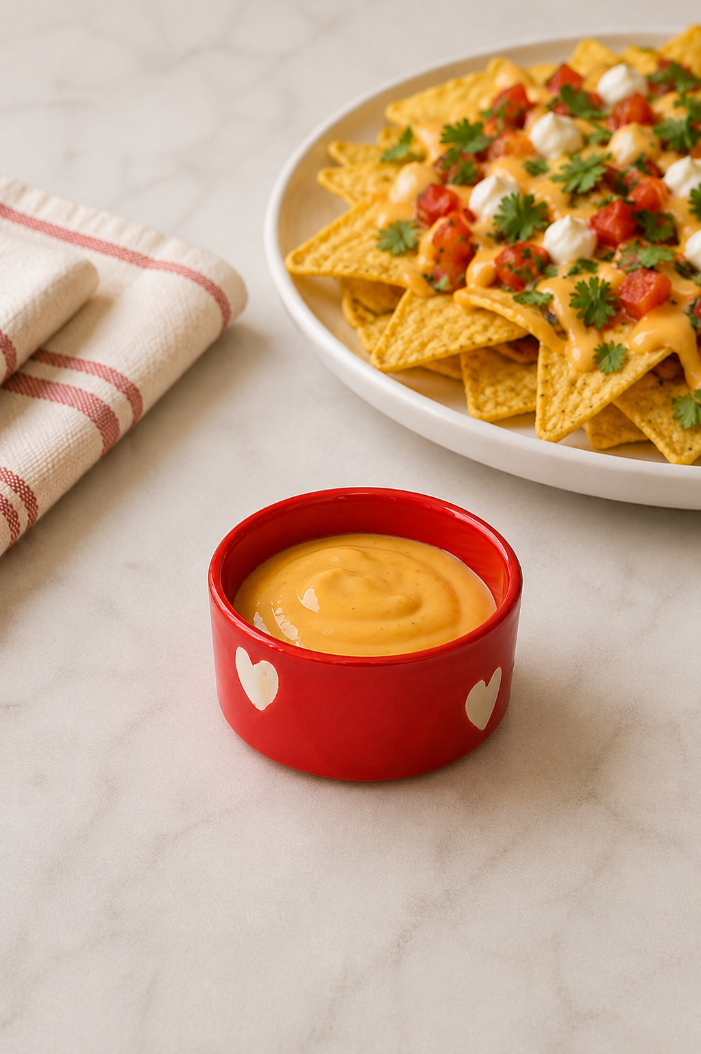 Red Love Heart Dip Bowl