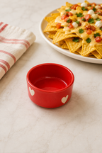 Red Love Heart Dip Bowl