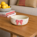 Pink Bow Ceramic Bowl