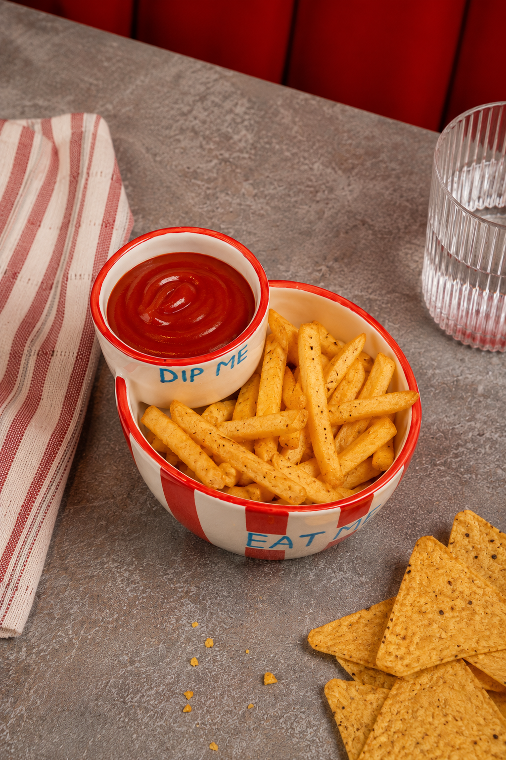 Dip Me & Eat Me Ceramic Chip & Dip Bowl