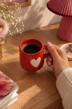 Red Heart Ceramic Mug
