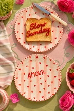 Amour Heart Handmade Ceramic Plate