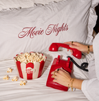 Popcorn Bowl Ceramic Snack Bowl - Movie Night edition