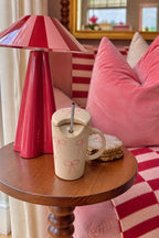 Pink Bow Ceramic Sipper Cup – Cute Gift