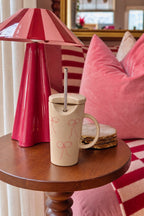 Pink Bow Ceramic Sipper Cup – Cute Gift