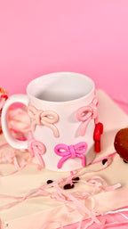 colourful 3d bow ceramic mug