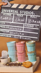 Kadak-e-Kulhad ceramic tea cups inspired by Indian cutting chai culture in pastel hues by KLAEORA