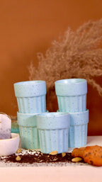 Kadak-e-Kulhad ceramic tea cups inspired by Indian cutting chai culture in pastel hues by KLAEORA