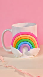  ceramic mug with 3D rainbow and cloud