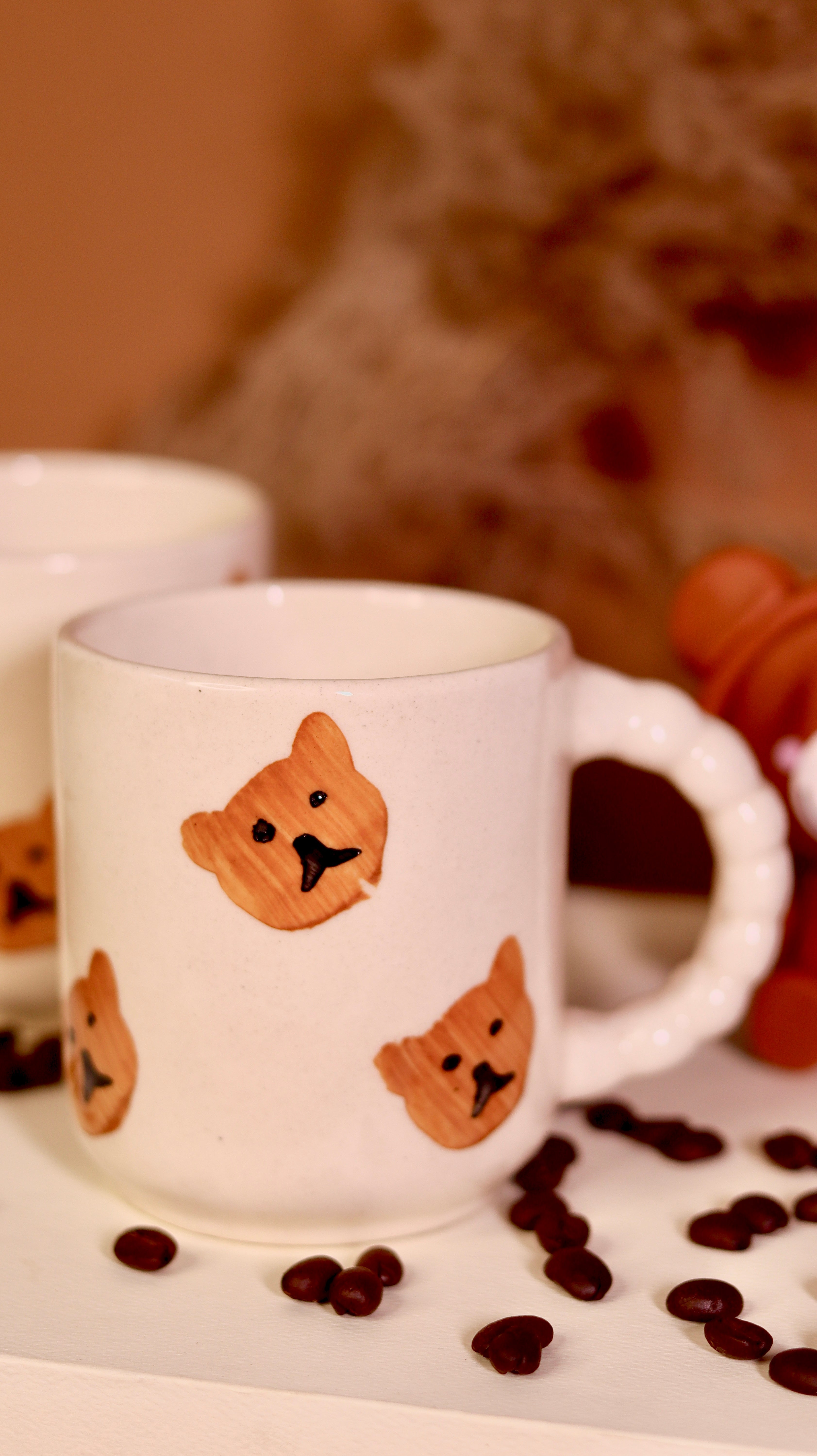 brown teddy bear ceramic mug